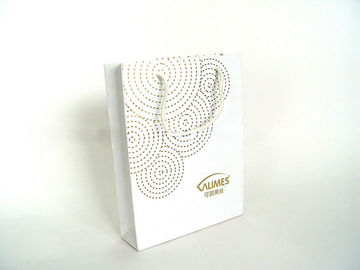 Customised personalized Laminated Printing White Gift Paper Carrier Bags