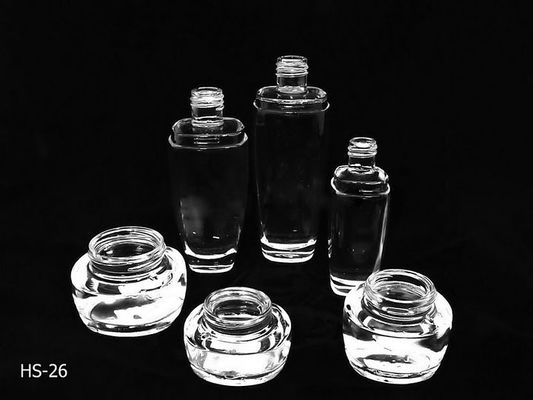 Huile d'essence personnalisée pour les soins de la peau Bouteilles et bocaux en verre cosmétiques
