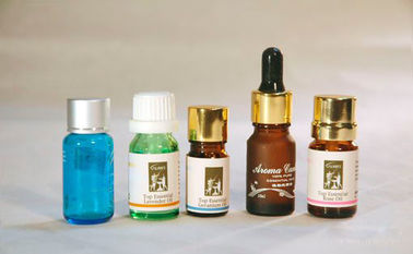 Le verre coloré par bleu miniature d'huile essentielle met 5ml-10ml en bouteille avec le réducteur et le chapeau d'orifice de POIDS